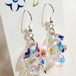 Swarovski Crystal drop bunch earrings